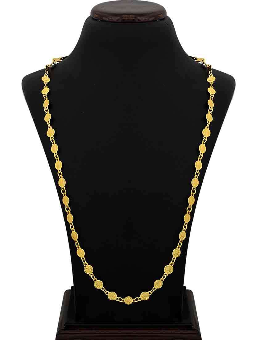 women gold long necklace - 18565400 - Standard Image - 3