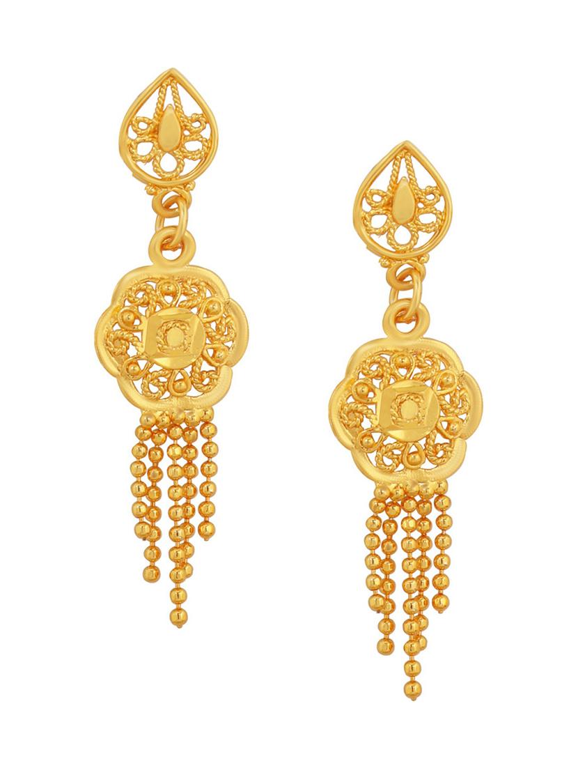 floral alloy gold plated collar necklace set - 18565823 - Standard Image - 3