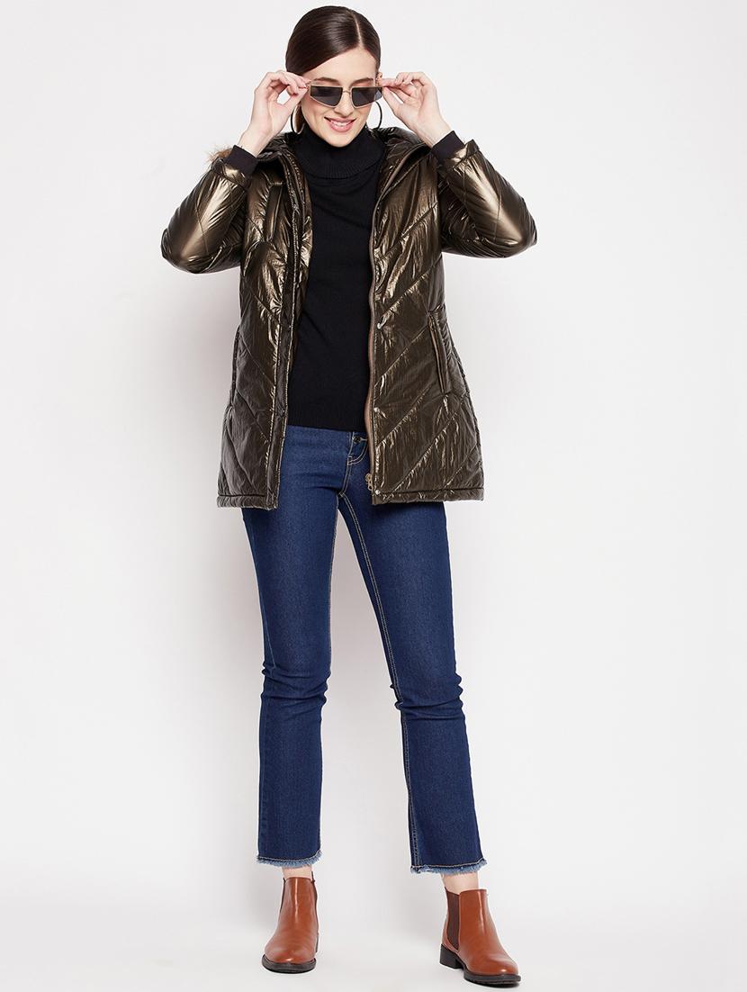 hooded neck quilted jacket - 18566488 - Standard Image - 3
