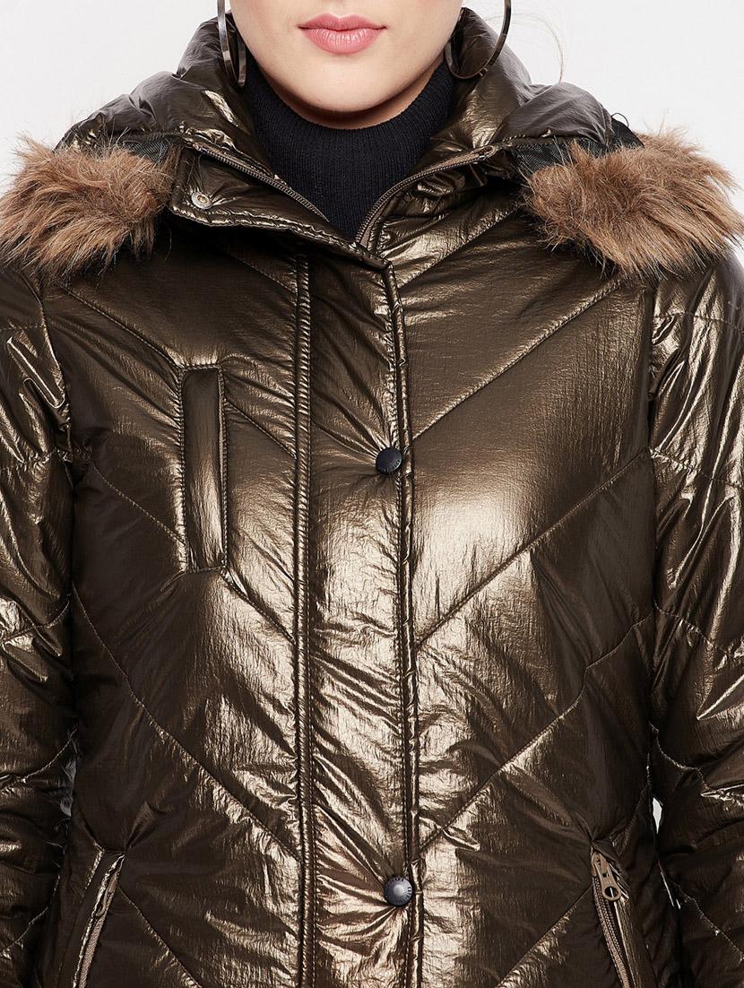 hooded neck quilted jacket - 18566488 - Standard Image - 5