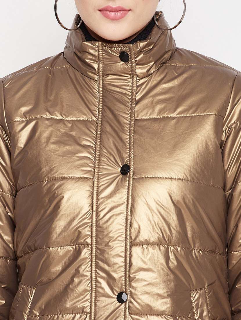 women solid long sleeve quilted jacket  - 18566489 -  Standard Image - 5