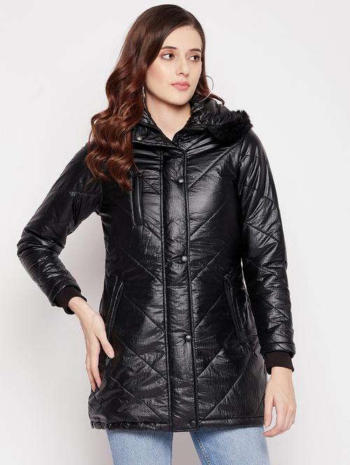 hooded neck quilted jacket - 18566491 - Standard Image - 0