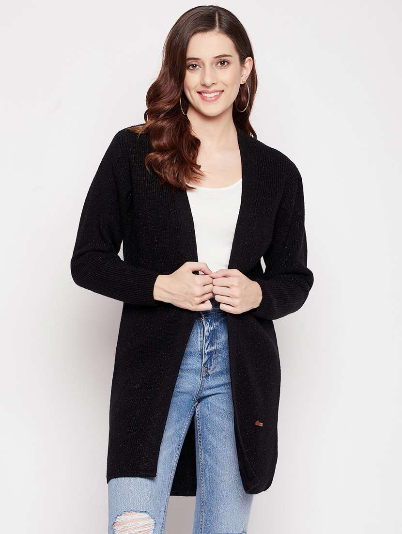 long sleeved self design shrug - 18566513 - Zoom Image - 0