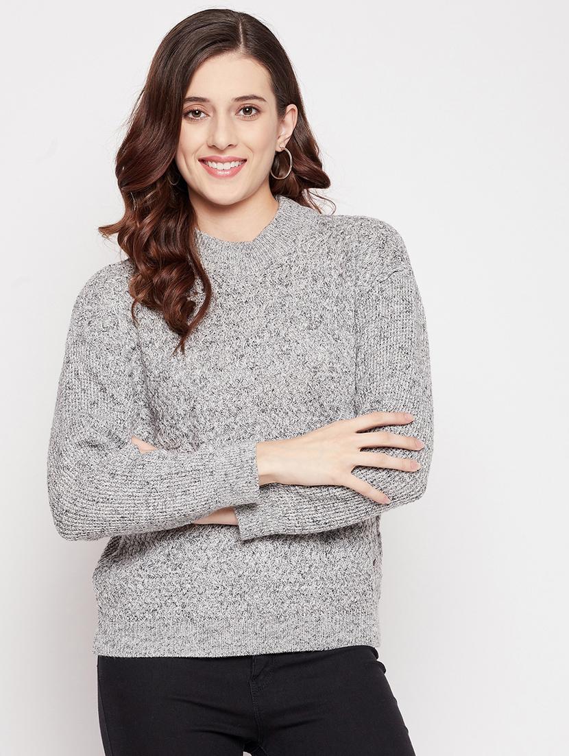 high neck solid pullover - 18566515 -  Zoom Image - 0
