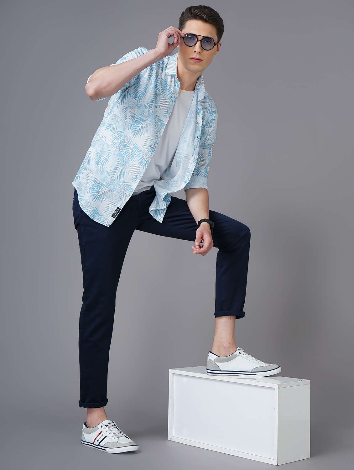 white printed casual shirt - 18566611 -  Standard Image - 3