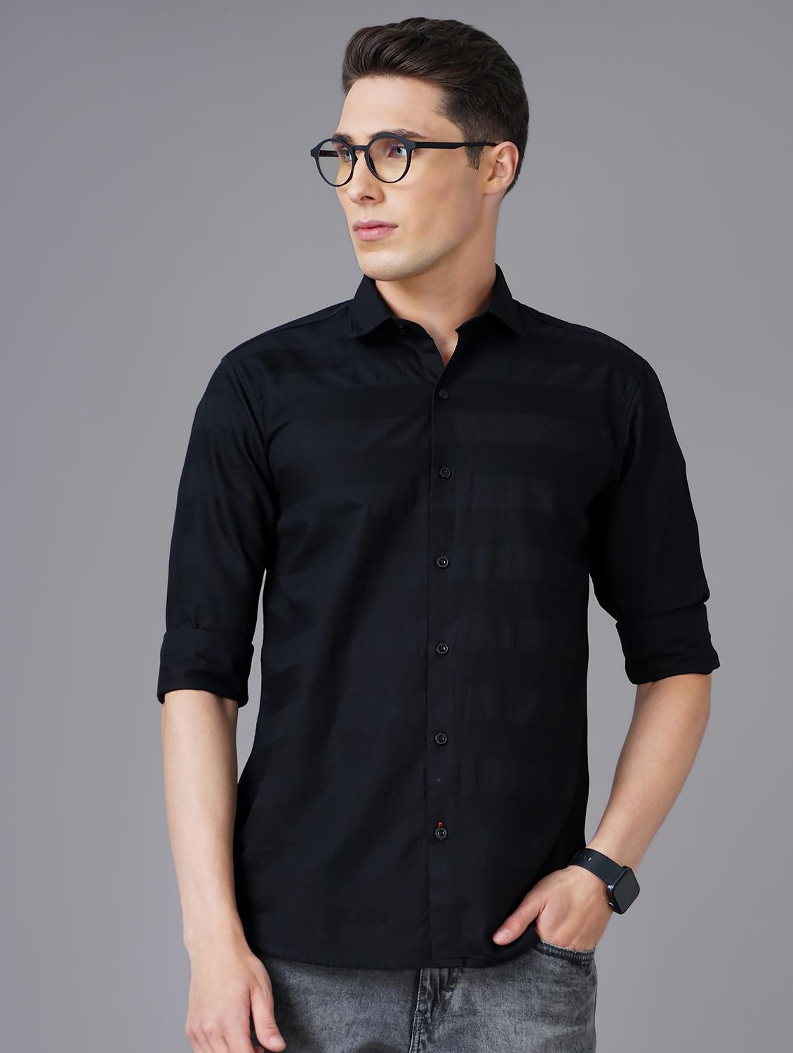 black striped casual shirt - 18566618 - Zoom Image - 0