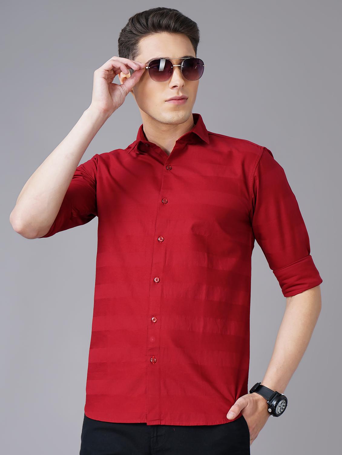 red striped casual shirt - 18566619 - Zoom Image - 0