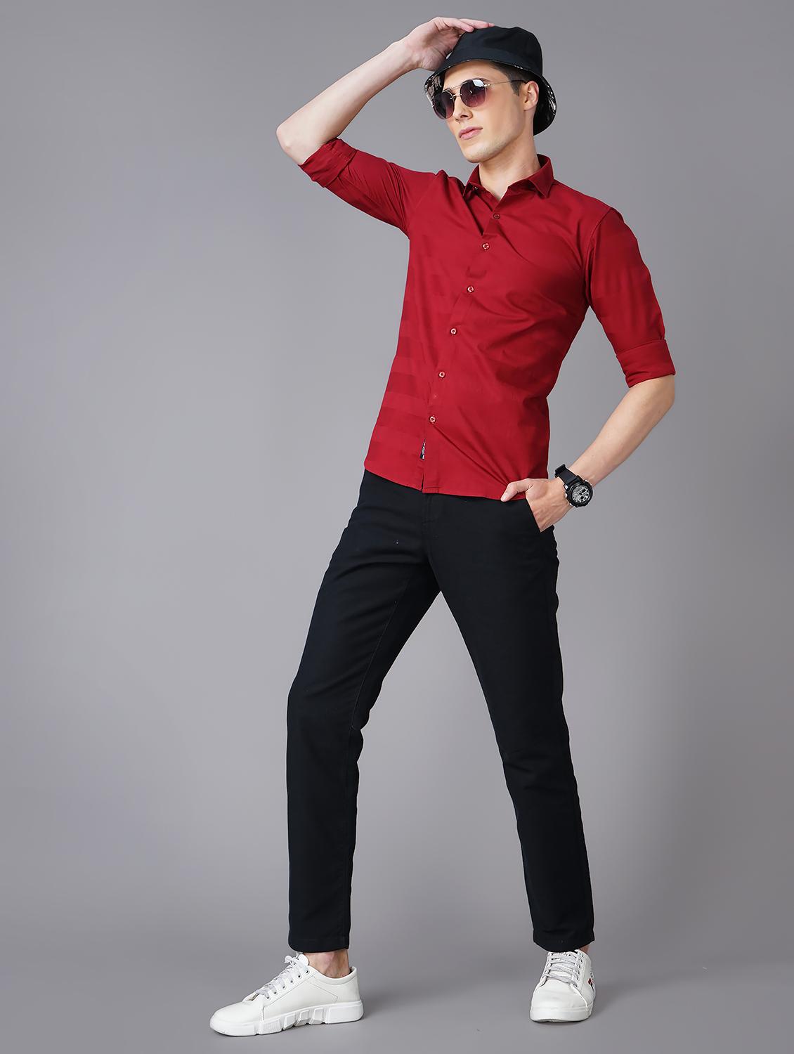 red striped casual shirt - 18566619 - Standard Image - 3