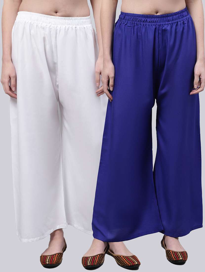 pack of 2 solid palazzo - 18566655 -  Zoom Image - 0