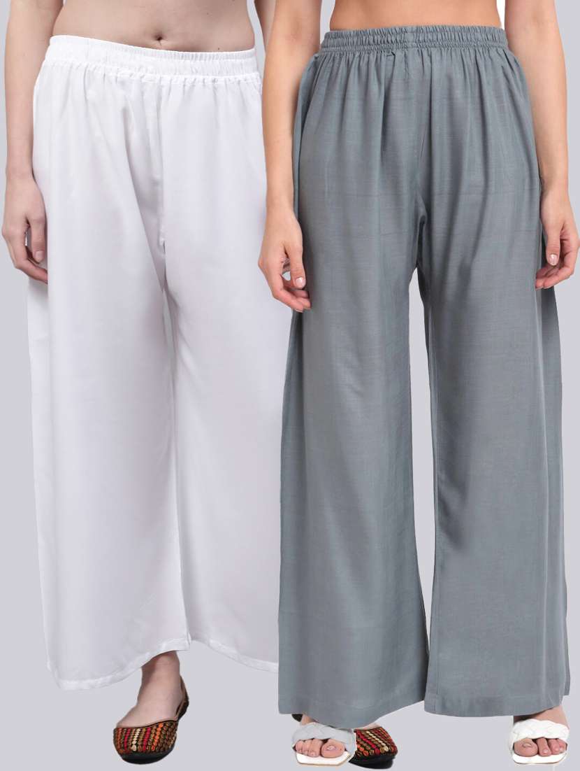 pack of 2 solid palazzo