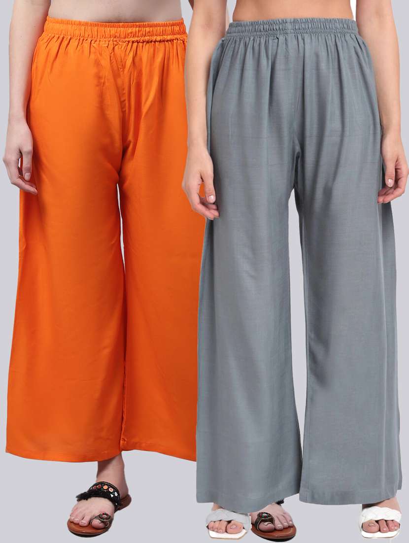 pack of 2 solid palazzos