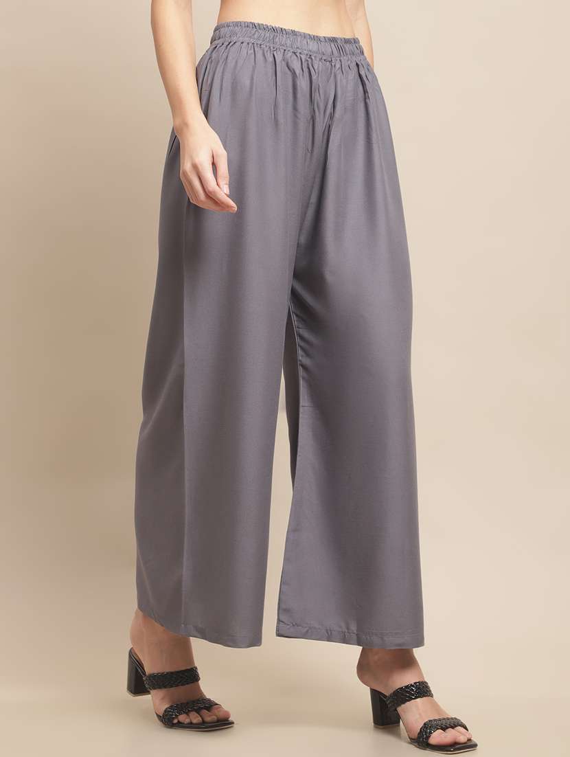 pack of 2 solid palazzos - 18566675 -  Standard Image - 5