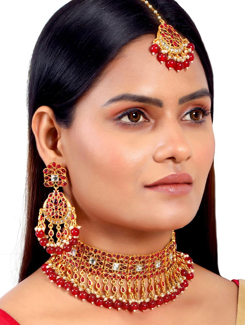gold plated necklace set - 18566774 - Standard Image - 5