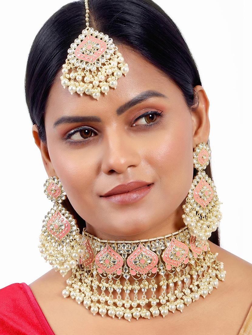 gold plated necklace set - 18566775 - Standard Image - 5