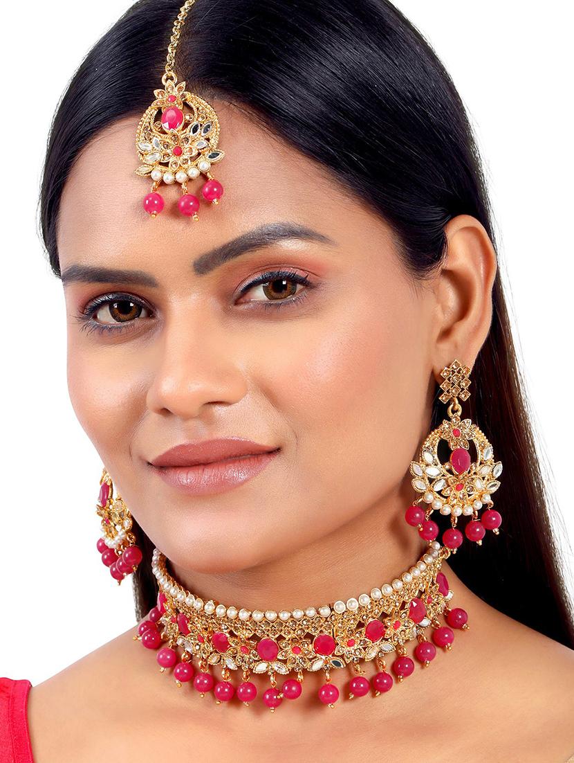 gold plated necklace set - 18566777 - Standard Image - 5