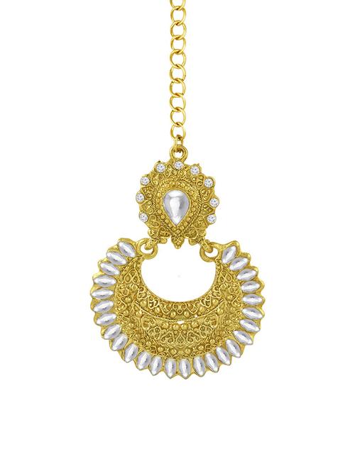 gold single maang teeka - 18566803 -  Standard Image - 0