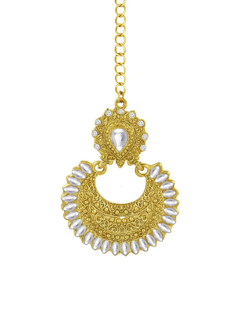 gold single maang teeka