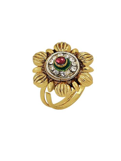 gold plated hand ring - 18566804 - Standard Image - 0
