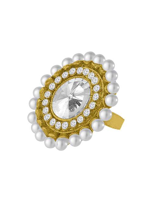 gold plated hand ring - 18566908 - Standard Image - 0