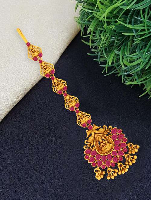 gold single maang teeka - 18566938 -  Standard Image - 0
