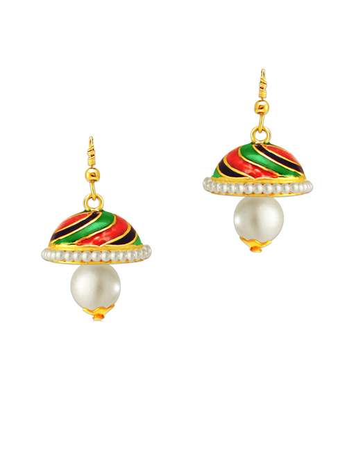 multi colored metal drop earring - 18567249 -  Standard Image - 0