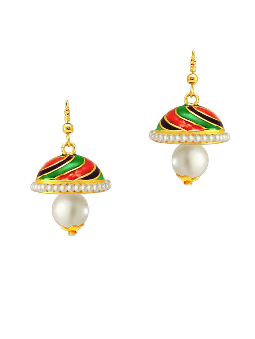 multi colored metal drop earring - 18567249 -  Zoom Image - 0