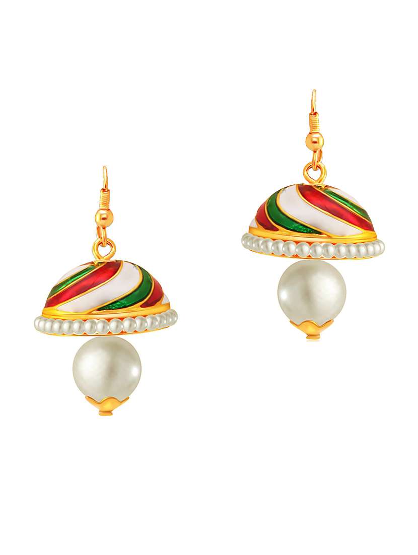 multi colored metal drop earring - 18567251 -  Zoom Image - 0