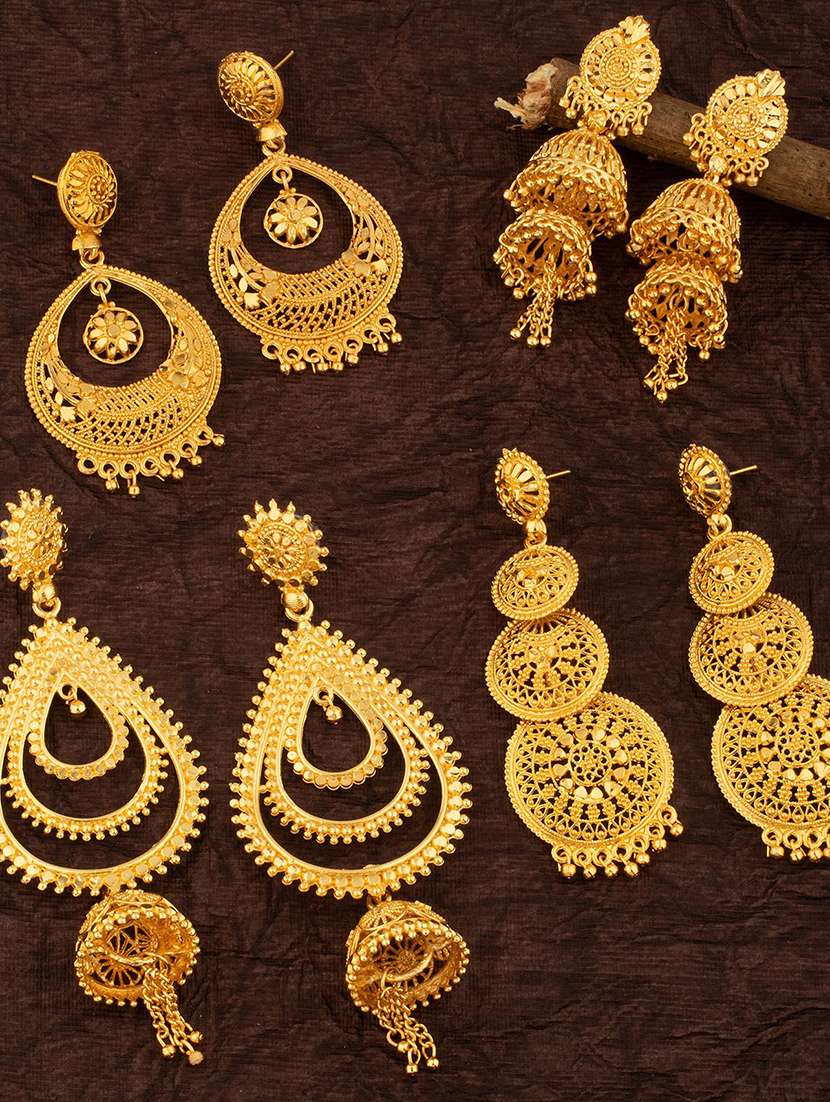 Jhumka New Earrings Gold Designs 2021 Unique Wedding Gold Earrings