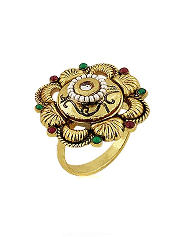 multi colored hand ring