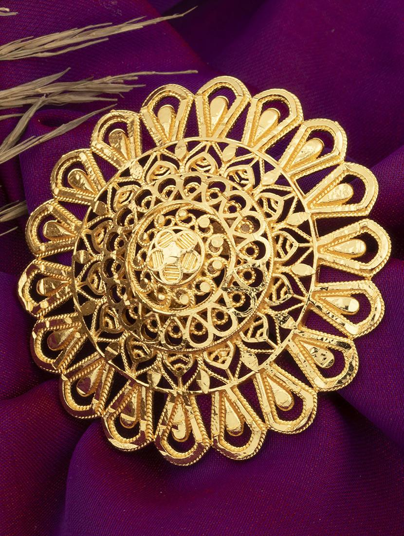 gold metal finger ring - 18567429 -  Zoom Image - 0
