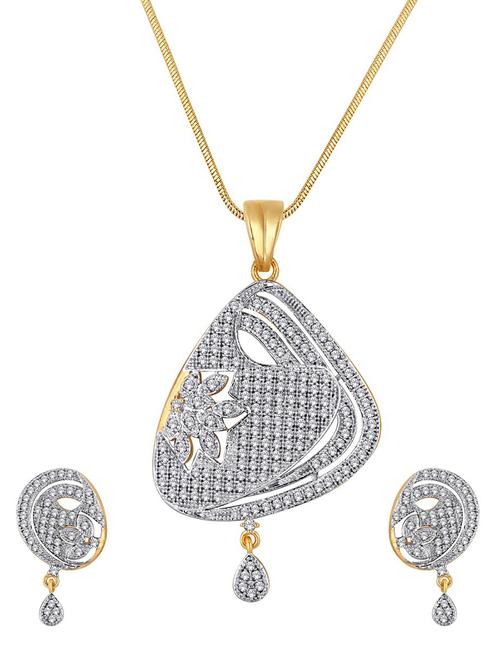 gold plated necklace earing set  - 18567621 -  Standard Image - 0