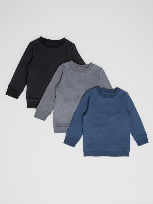 girls pack of 3 solid sweatshirt - 18570455 - Standard Image - 0