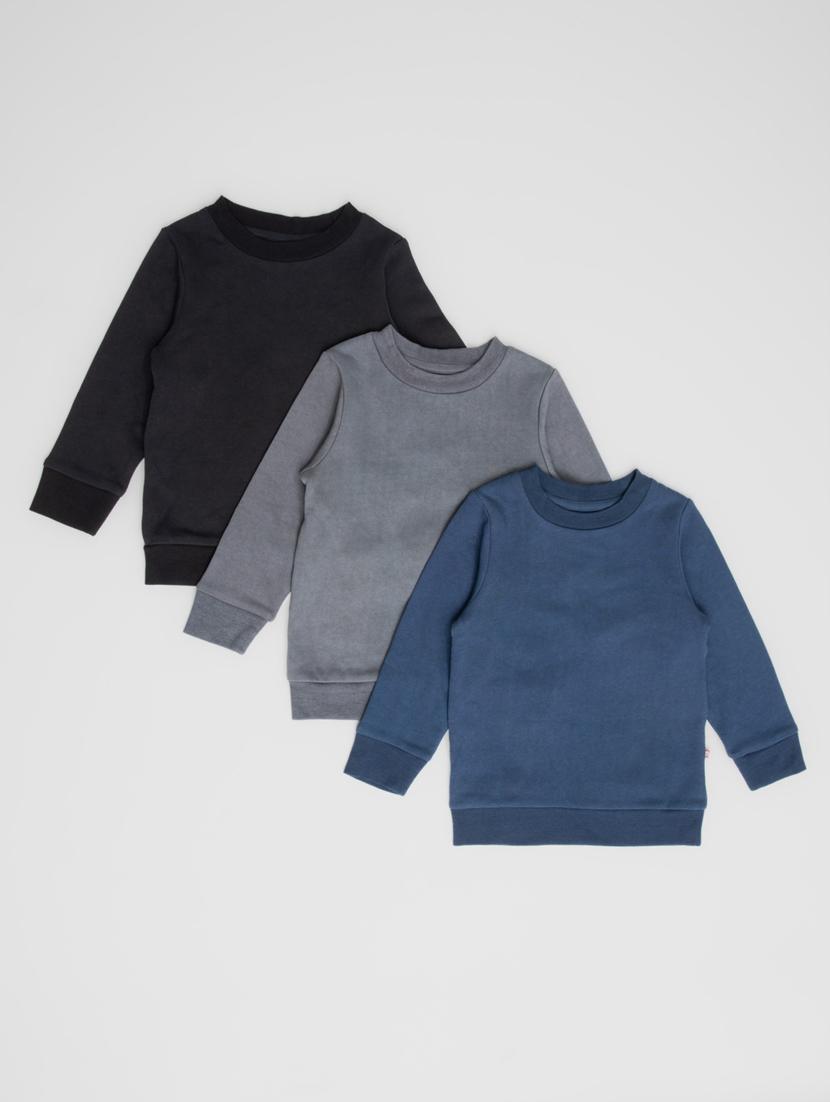 girls pack of 3 solid sweatshirt - 18570455 - Zoom Image - 0
