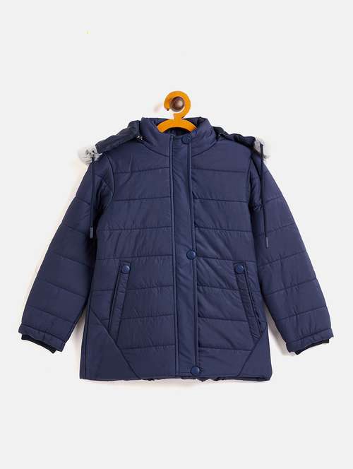 girls solid quilted hooded jackets  - 18570779 -  Standard Image - 0