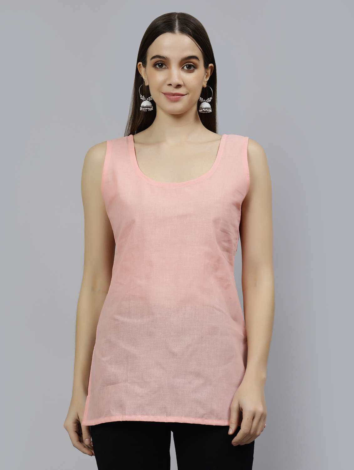pink embroidered straight kurti - 18573341 - Standard Image - 3