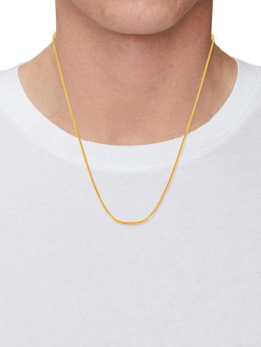 gold plated chain necklace  - 18573357 -  Standard Image - 3