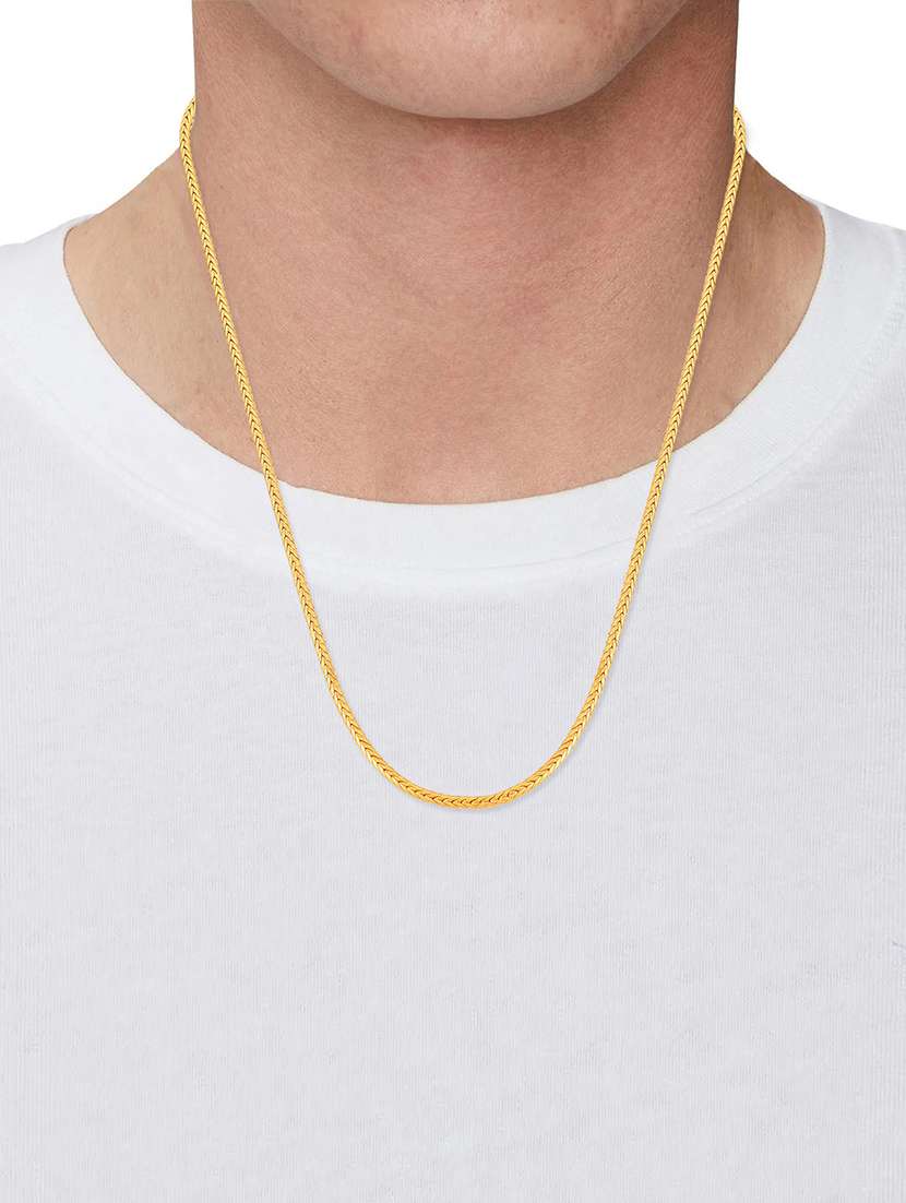 gold plated chain necklace - 18573360 -  Standard Image - 3