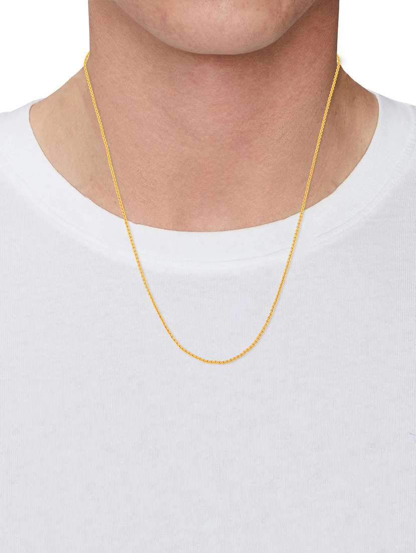 gold plated chain necklace - 18573363 - Standard Image - 3