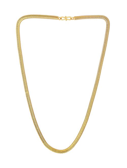 gold brass short necklace - 18573429 -  Standard Image - 0