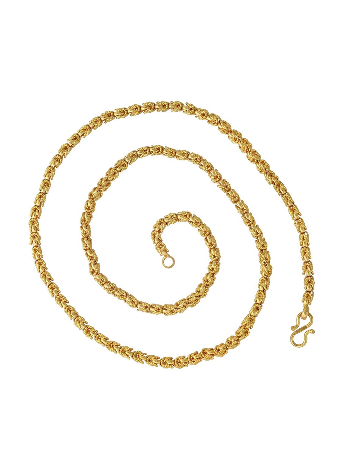 gold brass long necklace - 18573436 -  Zoom Image - 0