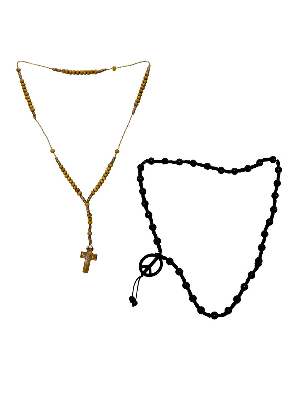 multi colored wood combo necklace - 18573439 -  Zoom Image - 0