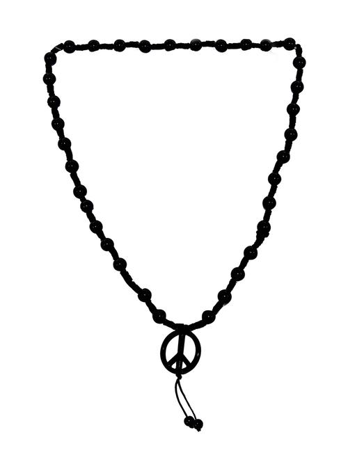 black cotton long necklace - 18573440 - Standard Image - 0