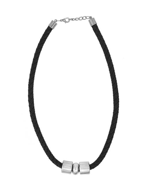 black cotton blend long necklace - 18573446 - Standard Image - 0