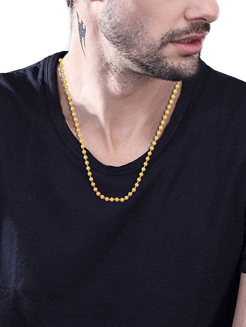 gold plated chain necklace - 18573478 - Standard Image - 3