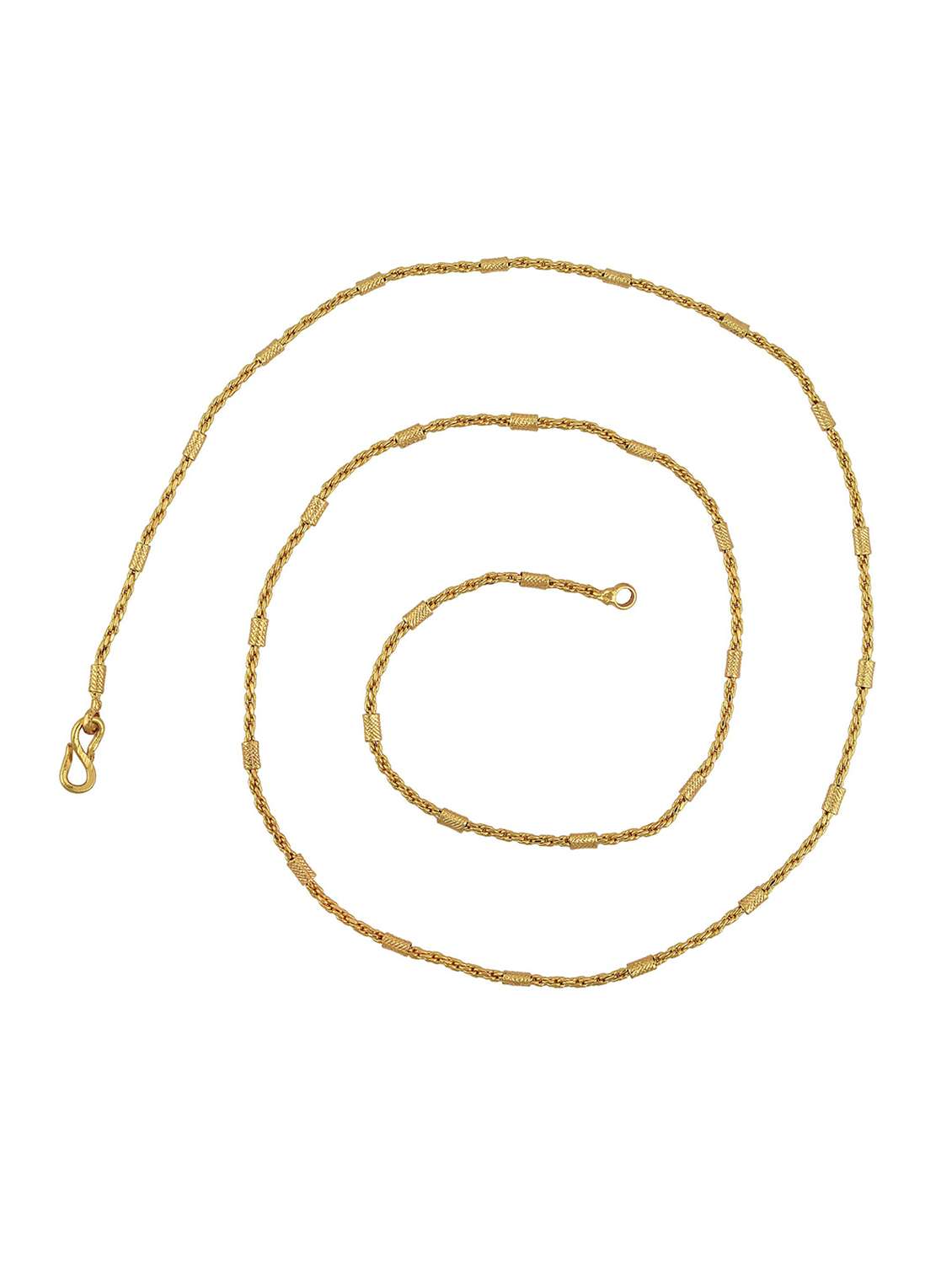 gold brass long necklace