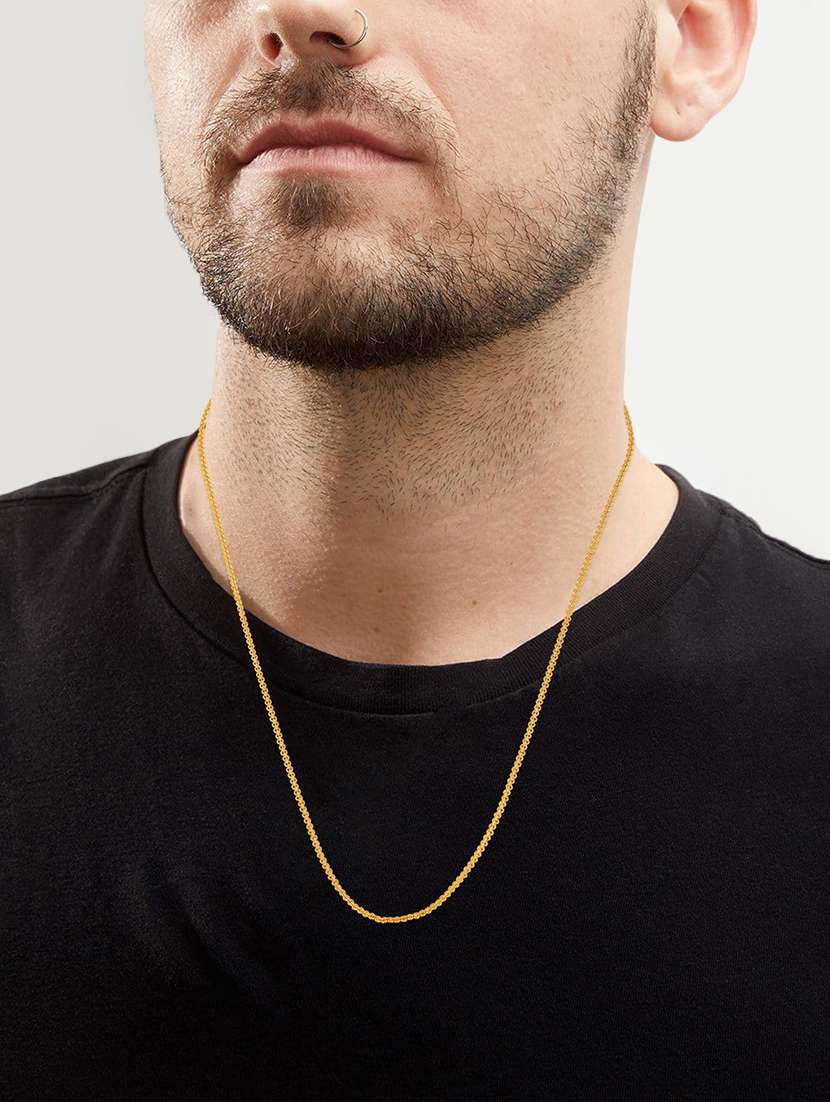 gold plated necklace chain - 18573529 - Standard Image - 3
