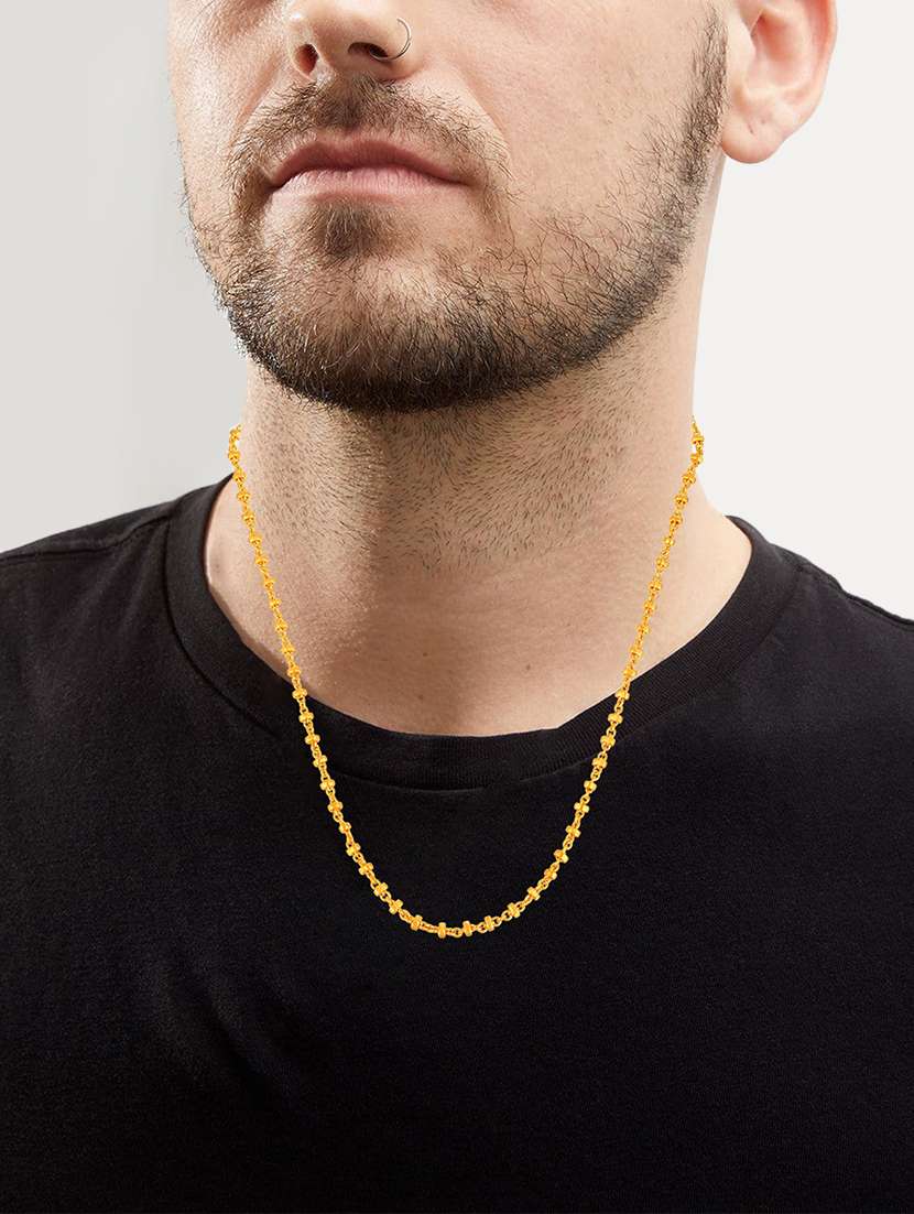 gold plated necklace chain  - 18573548 -  Standard Image - 3