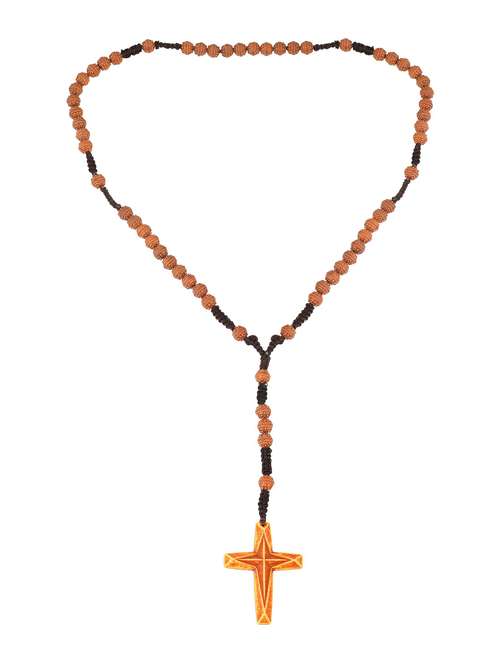 brown wooden long necklace  - 18573555 -  Standard Image - 0