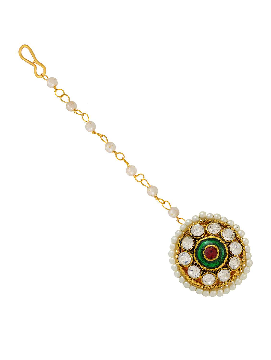 gold brass maang teekas & passa