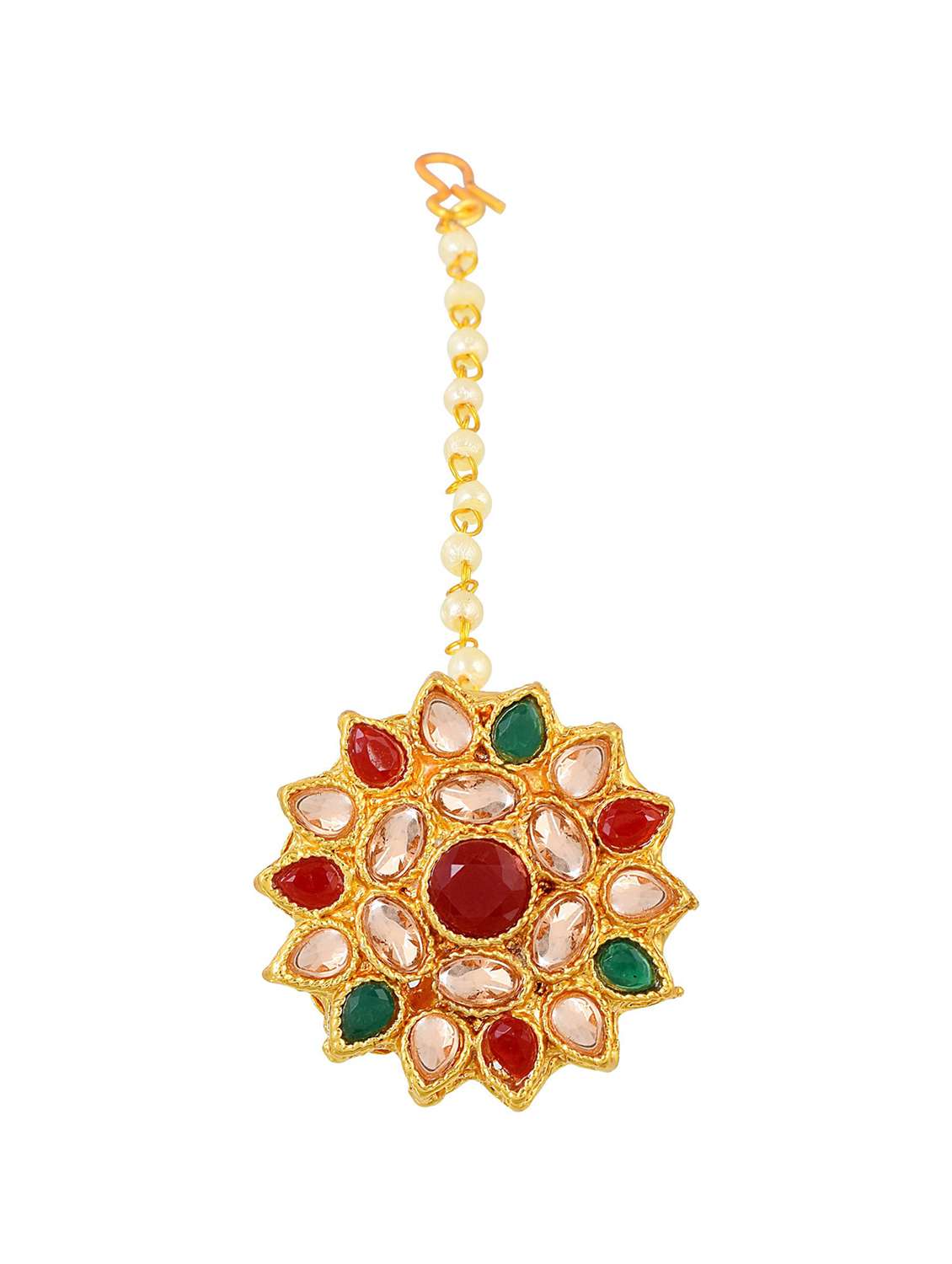 gold brass maang teekas & passa